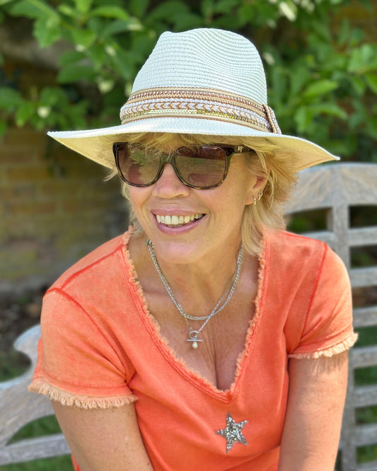 accessory Folding Travel Hat - Jewelled Band