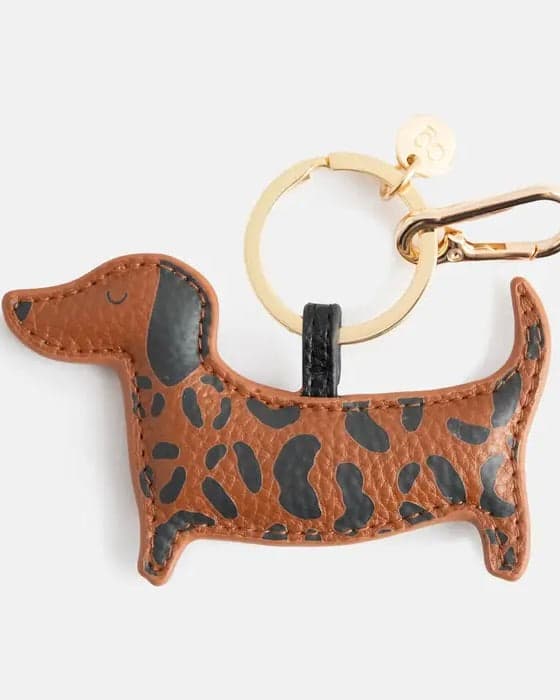 accessory Frank Dachshund Keyring - Black & Tan