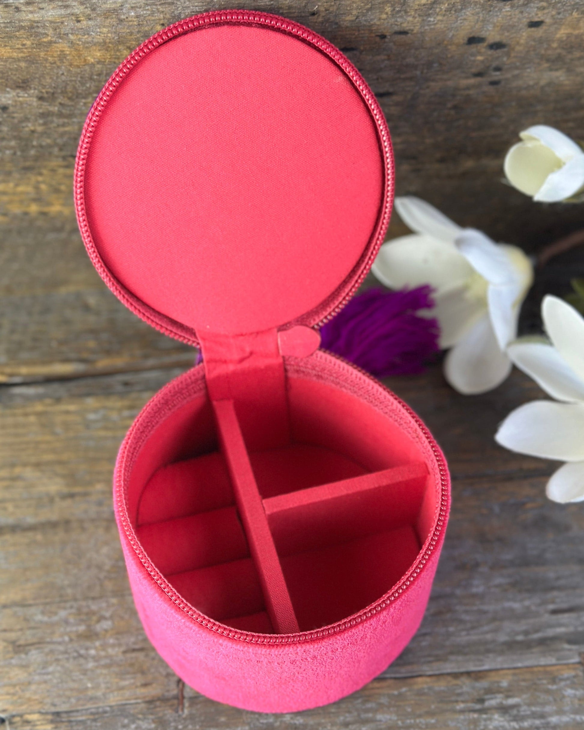 accessory Fuchsia Bee Embroidered Jewellery Box