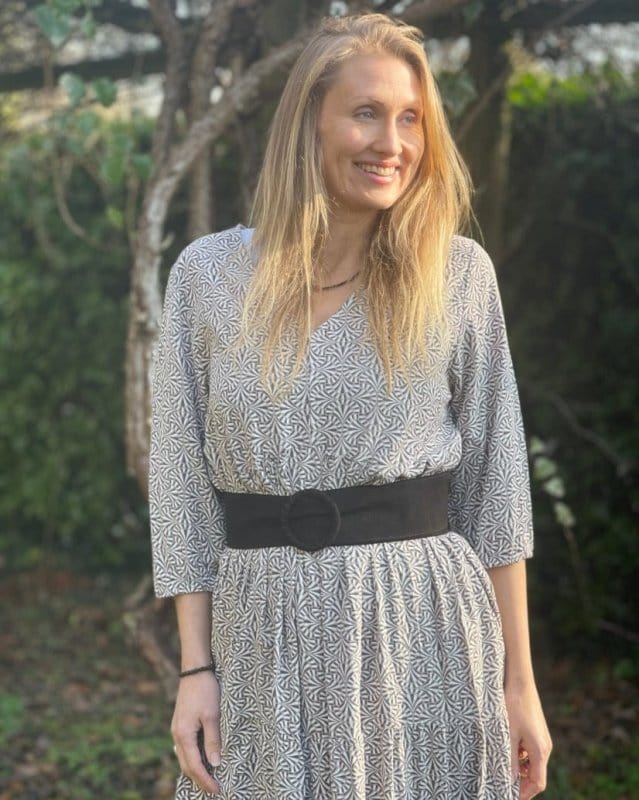 accessory Silky Suede Leather Round Buckle Belt - Chocolate Brown