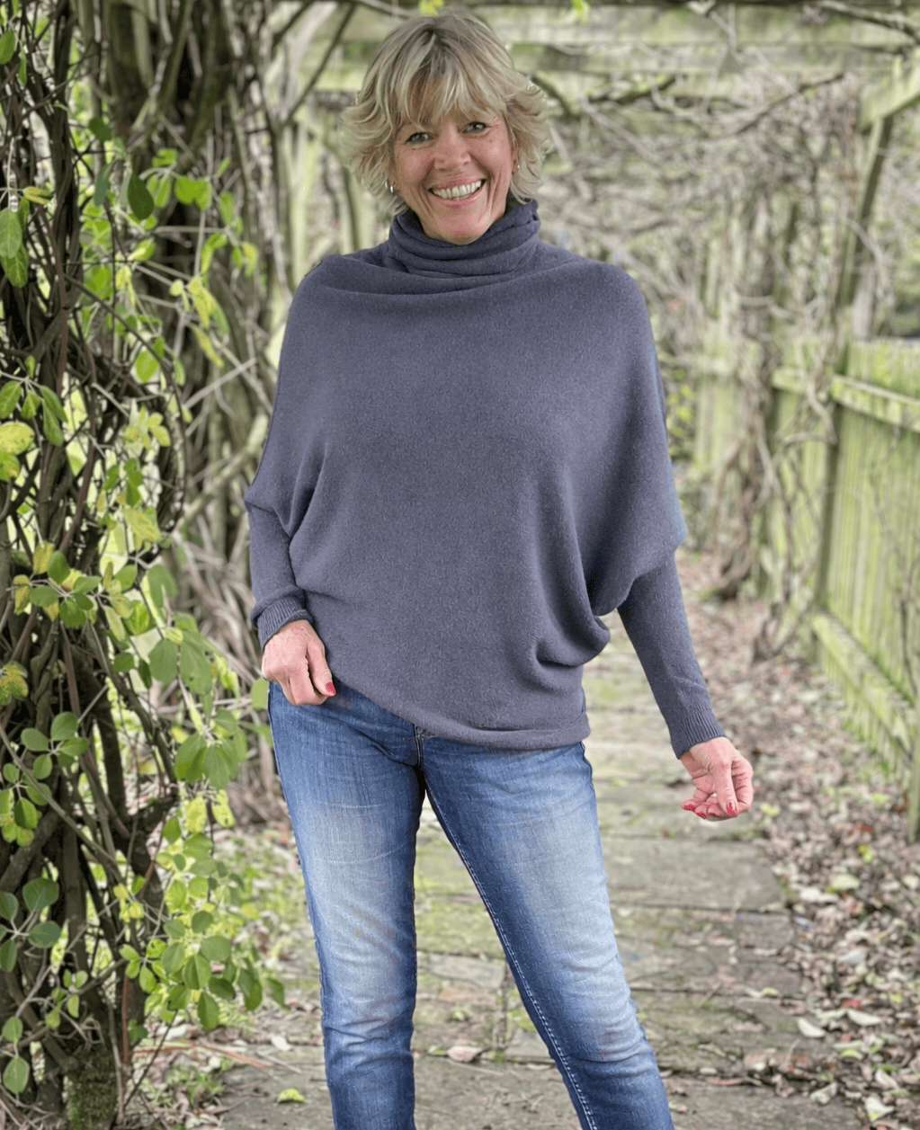 clothing Asymmetric Draped Roll Neck Jumper - Tortora