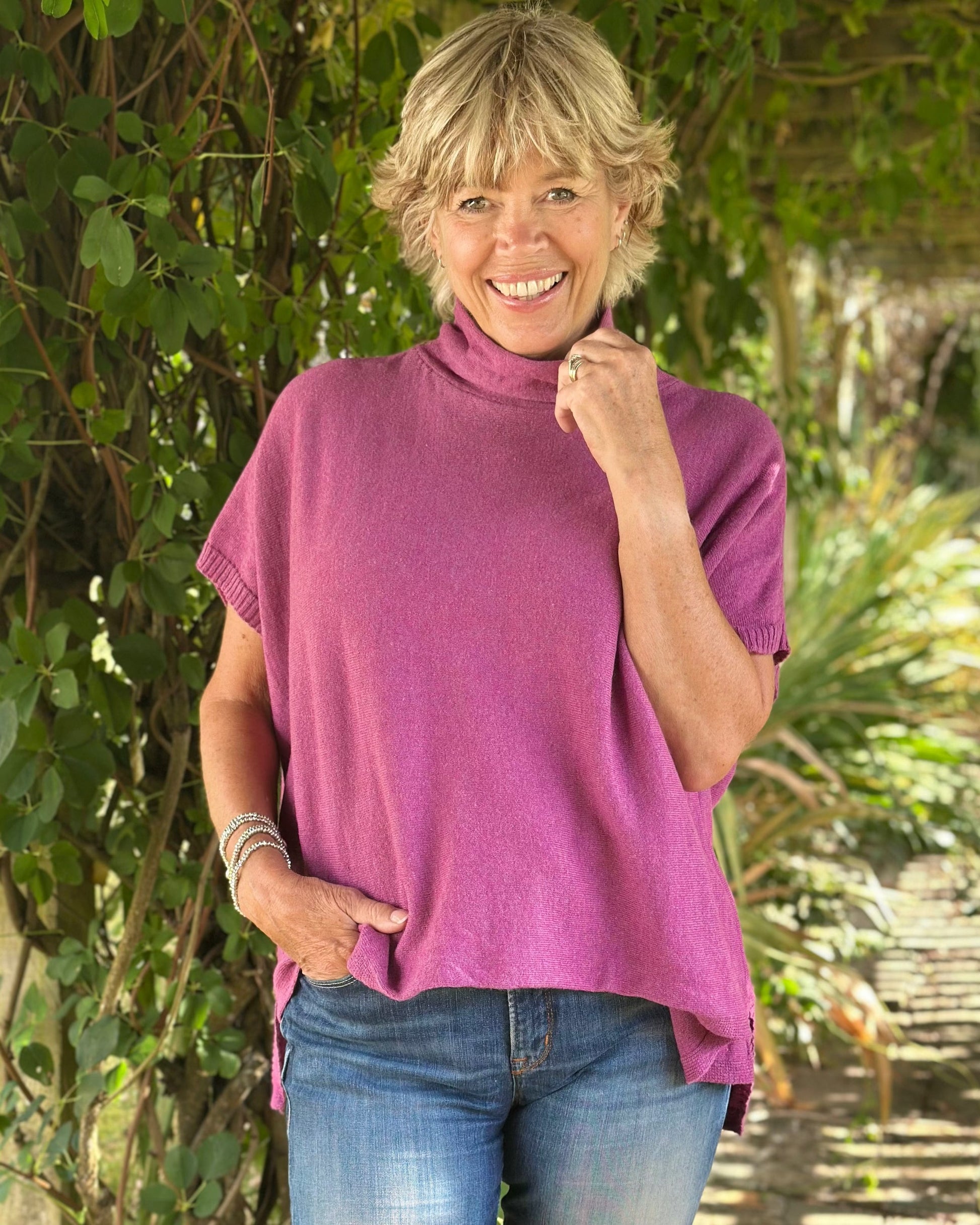 Clothing Cashmere Blend Tunic - Magenta