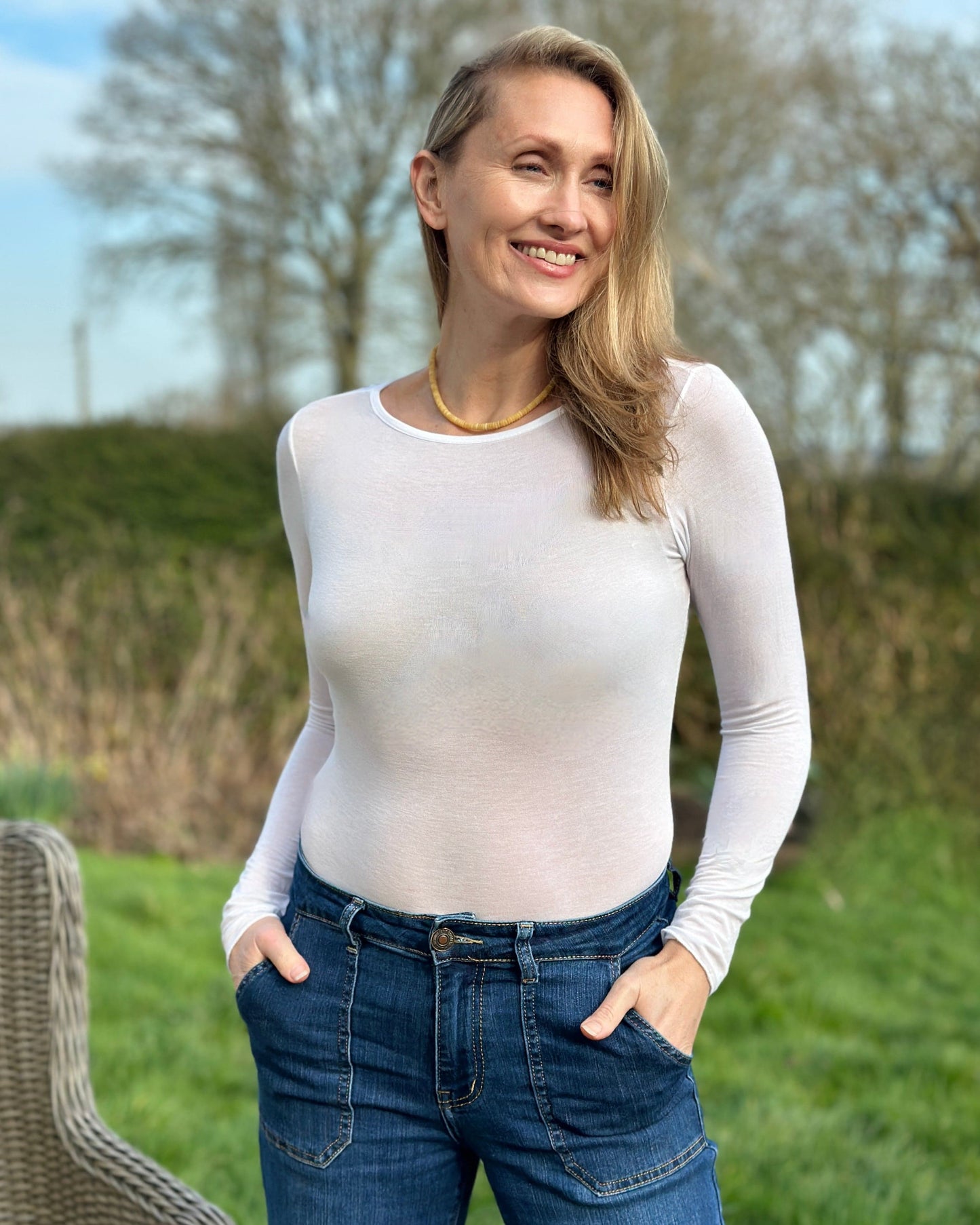 Clothing Cashmere mix body hug - White