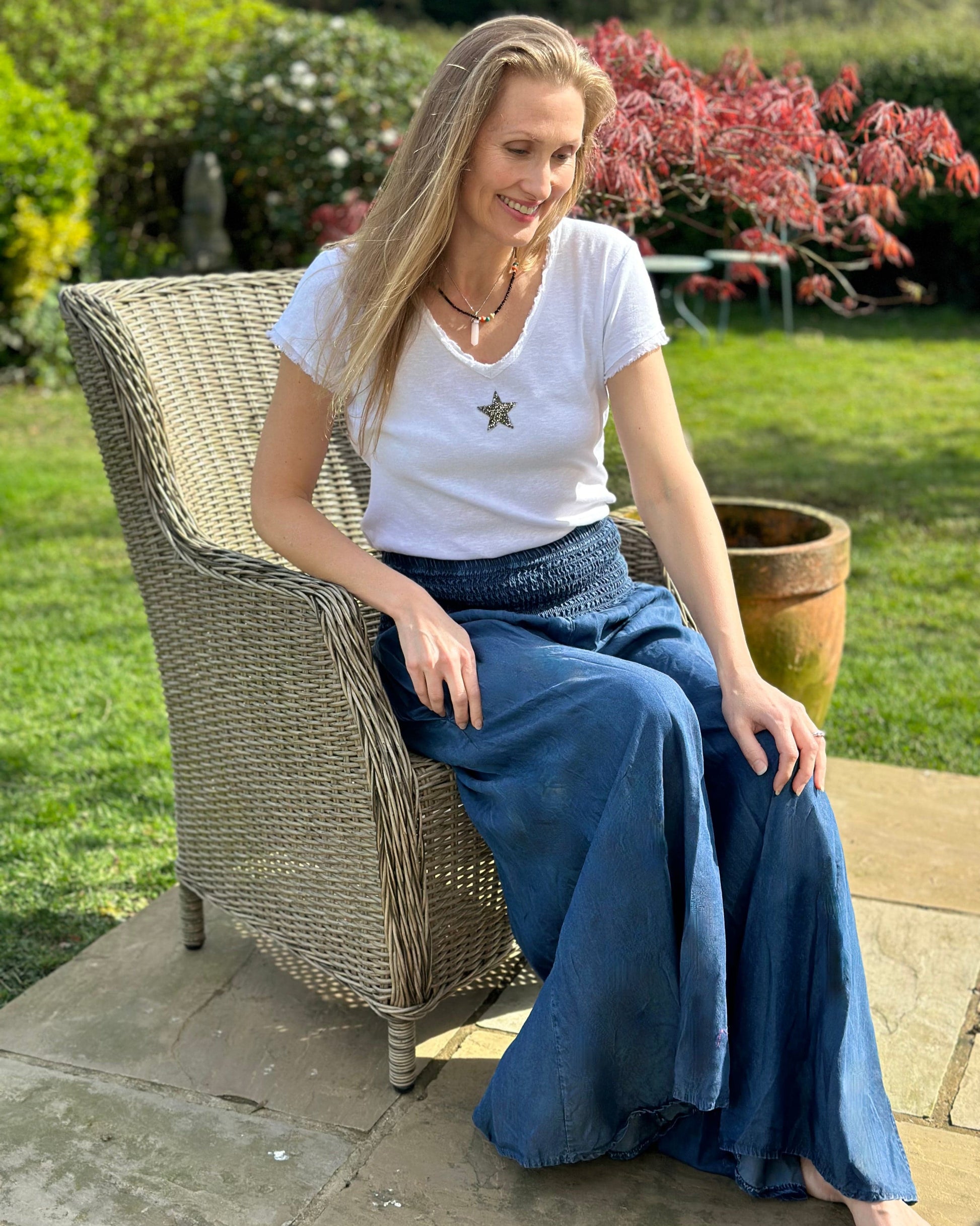 clothing Chambray Palazzo Trousers