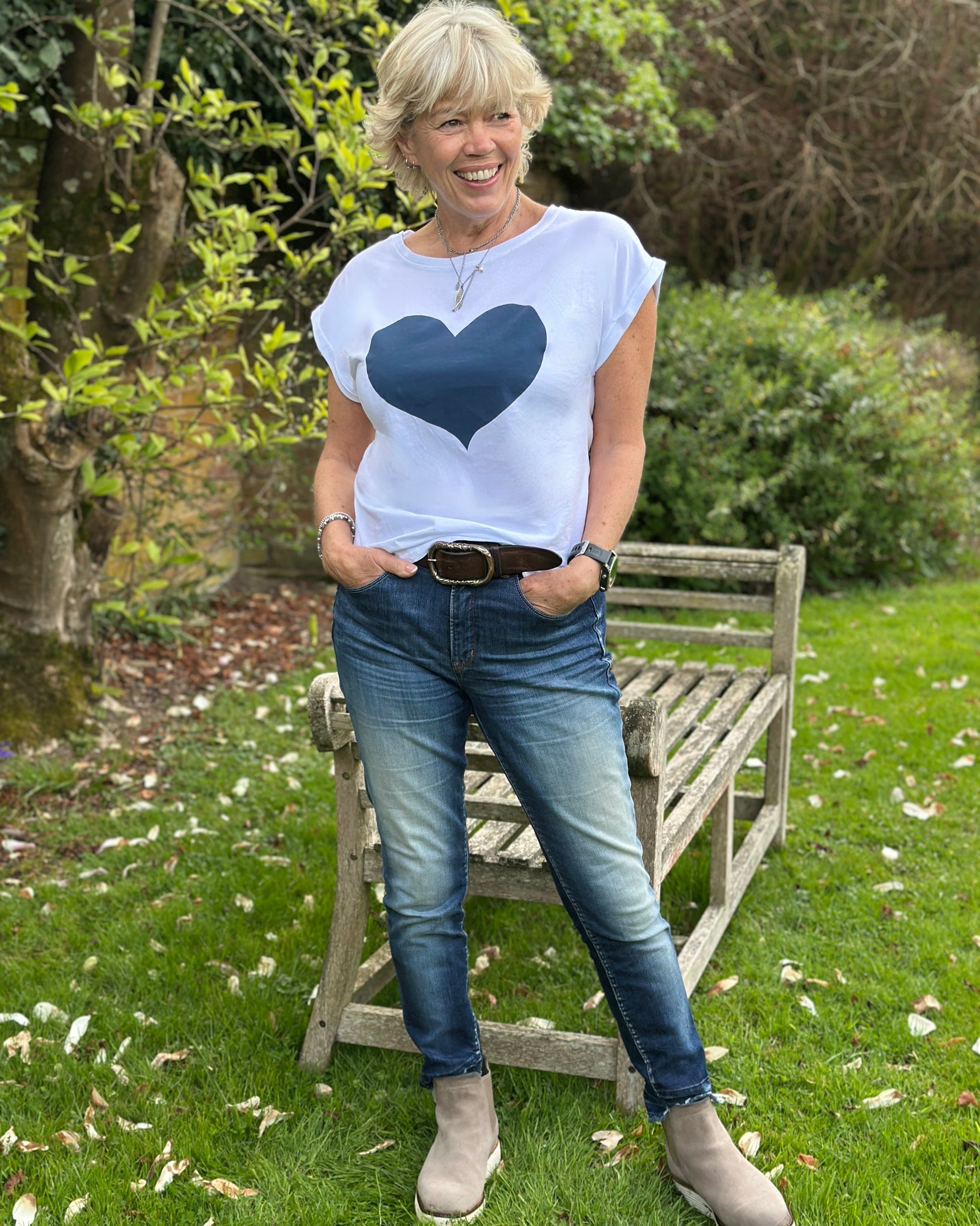 Clothing Cotton Heart T-Shirt - White