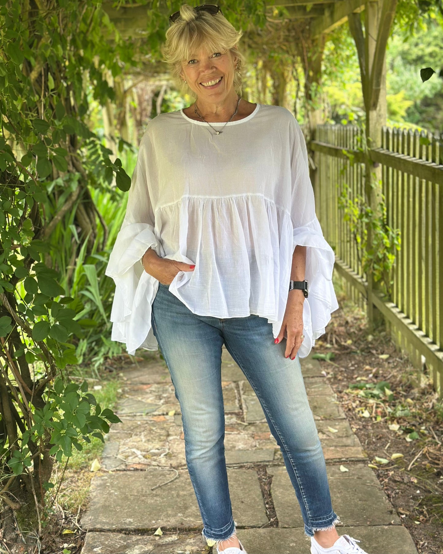 Clothing Cotton Voile Blouse - White
