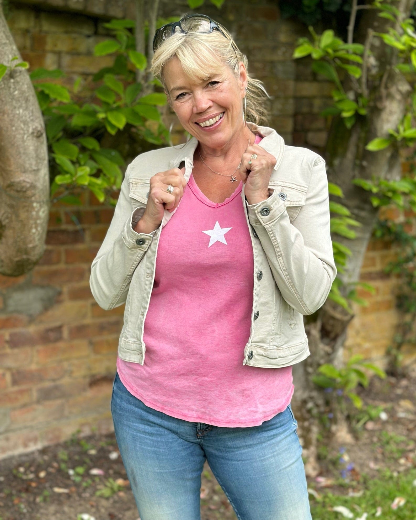 clothing Ecru Denim Jacket - Sized