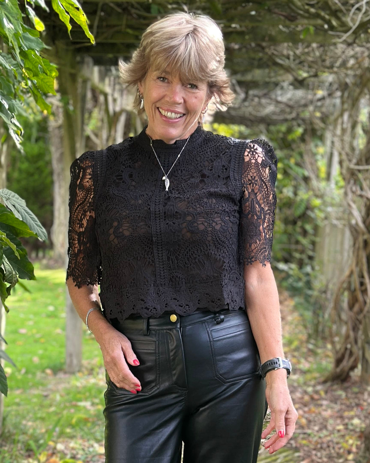 Clothing Eleanore Lace Top - Black