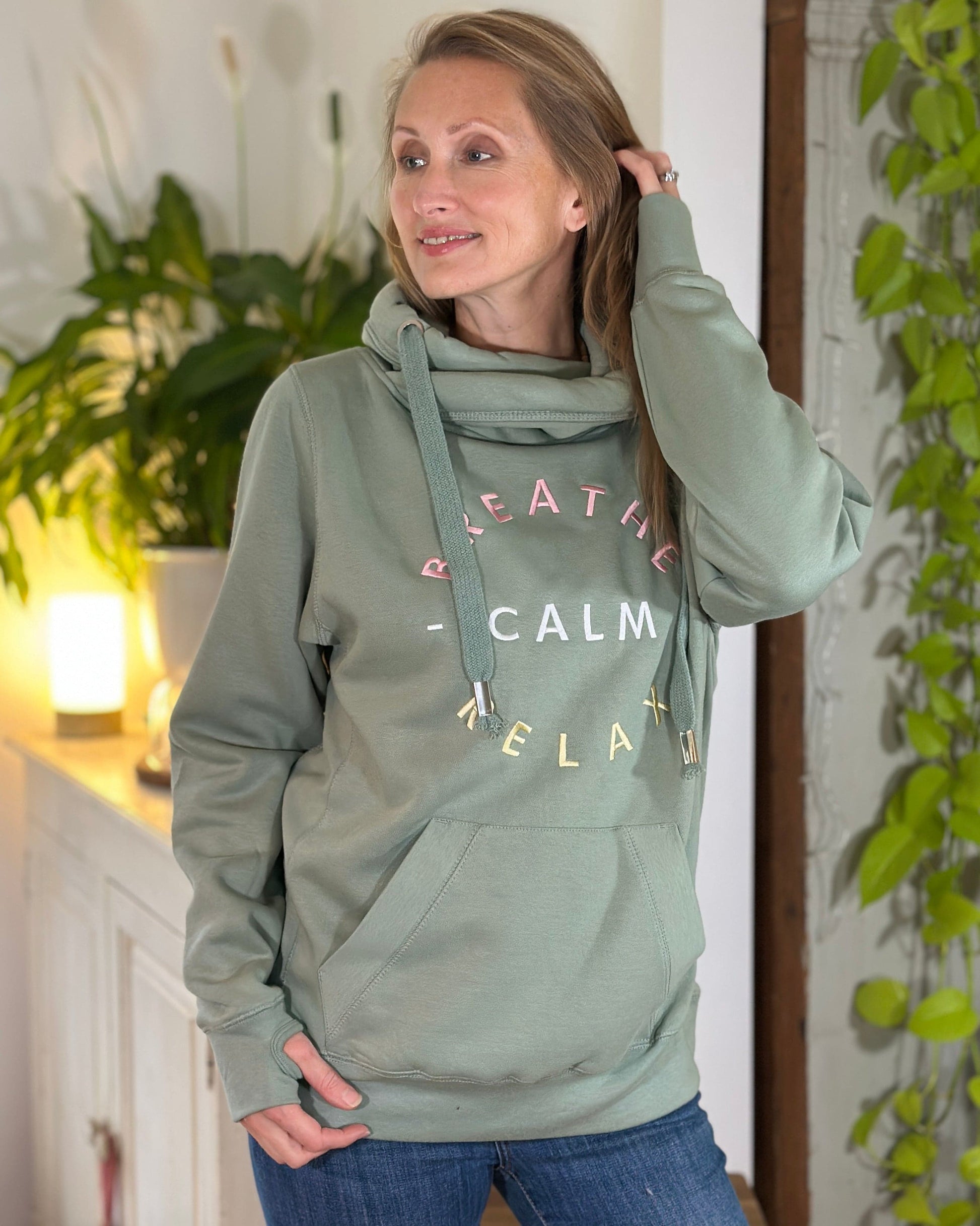 Clothing Embossed Hoodie - Pale Sage