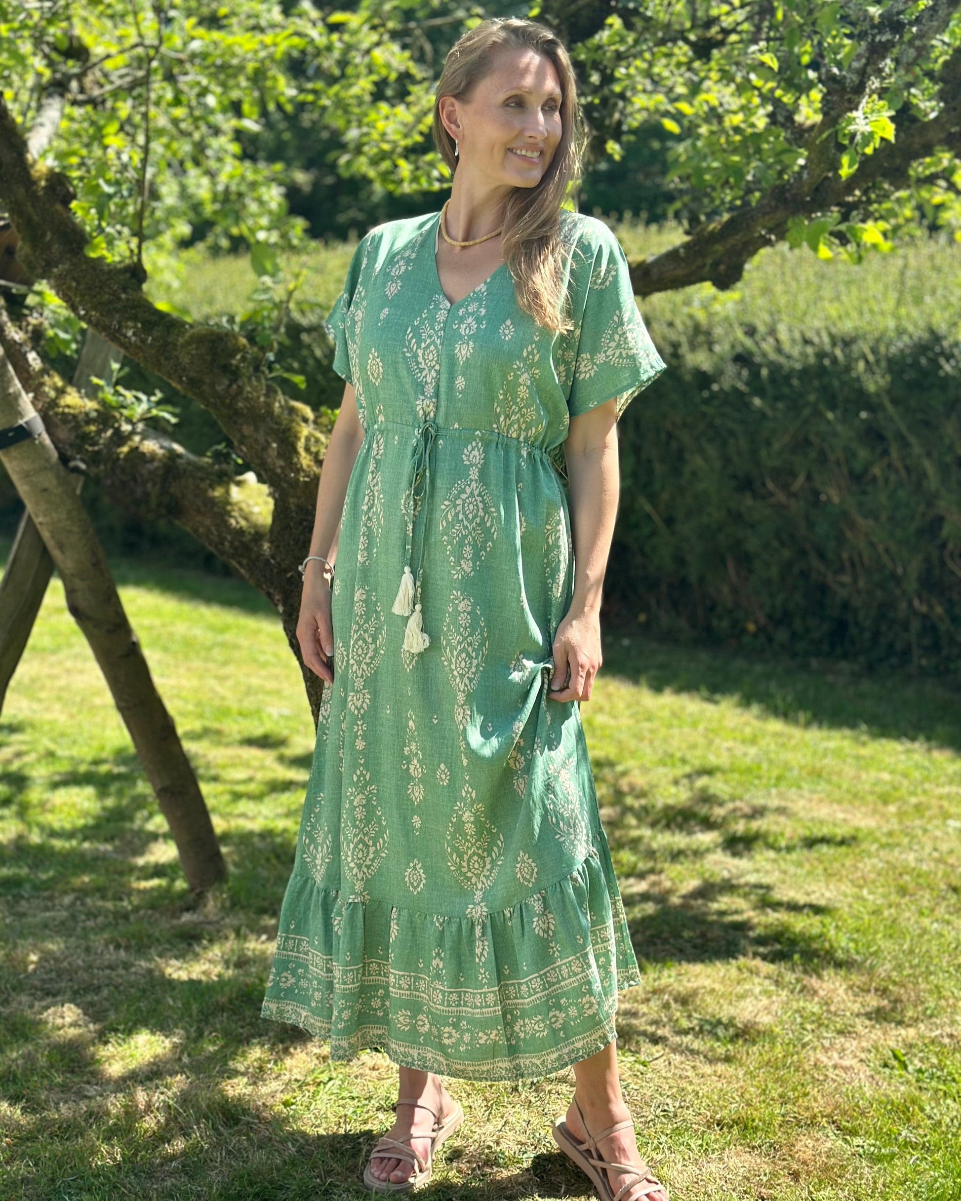 Clothing Floral Print Dress - Green