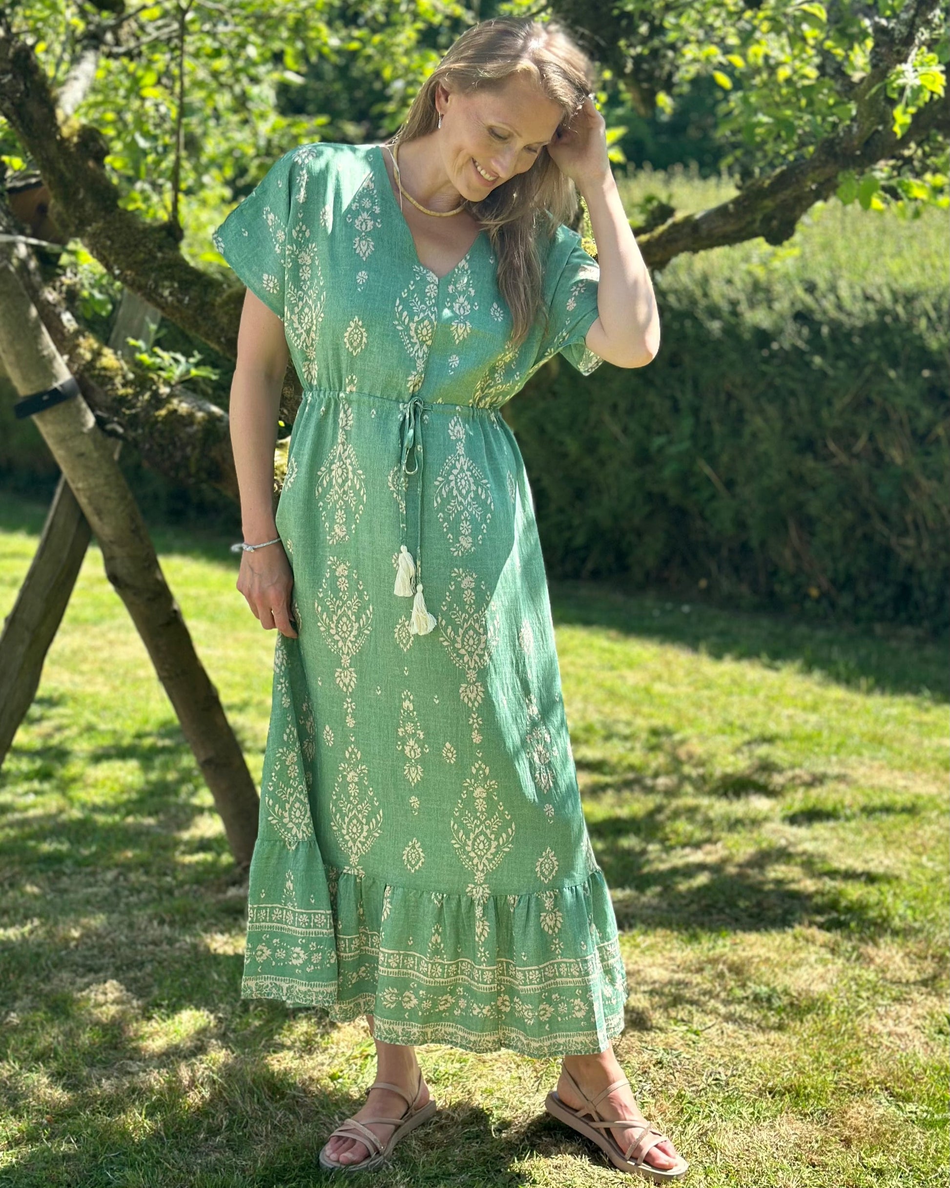 Clothing Floral Print Dress - Green