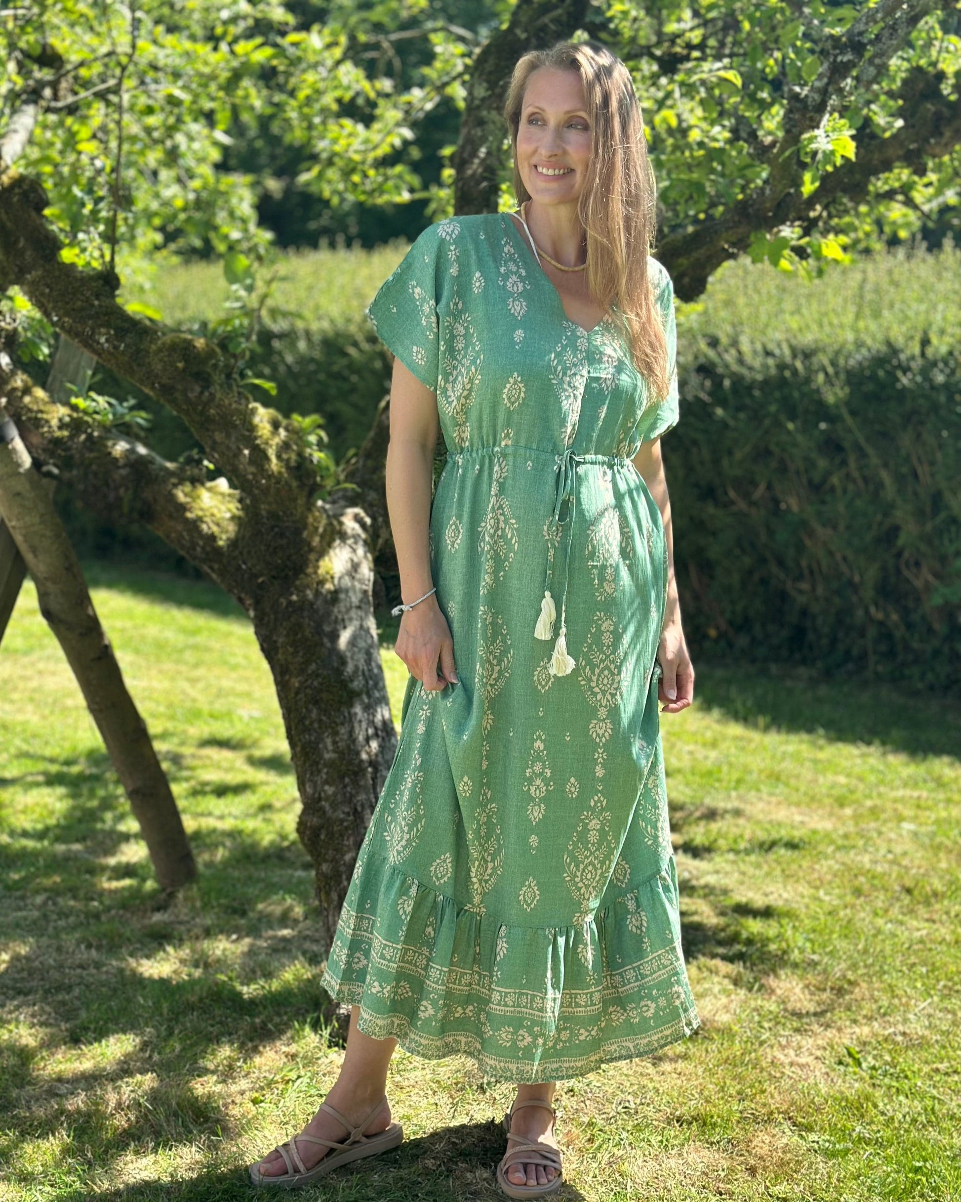 Clothing Floral Print Dress - Green