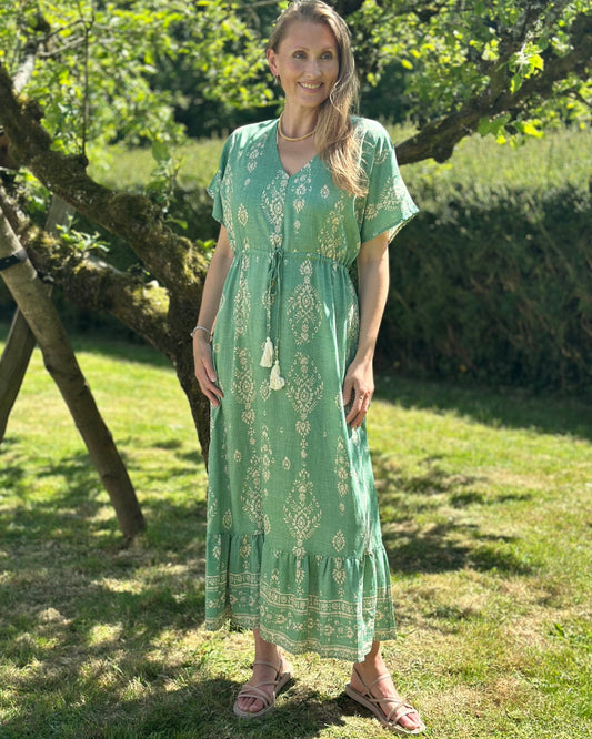 Clothing Floral Print Dress - Green