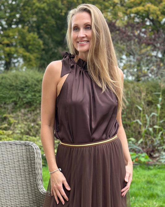 Clothing Halter Neck Top - Chocolate