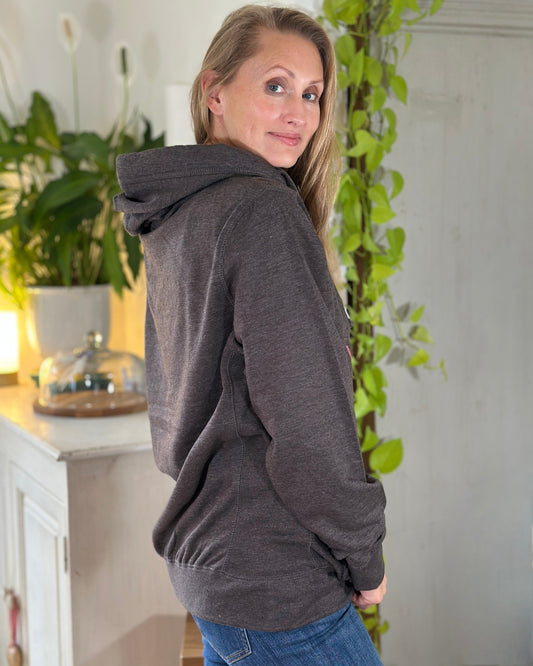 Clothing 'HELLO' Embellished Hoodie - Grey