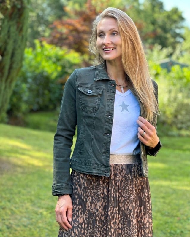 clothing Khaki Denim Jacket - Sized