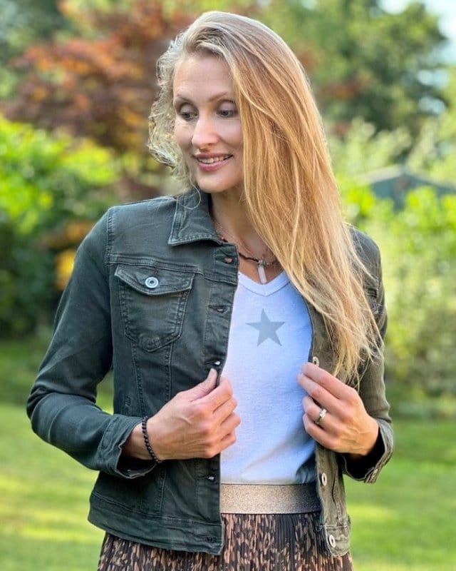 clothing Khaki Denim Jacket - Sized