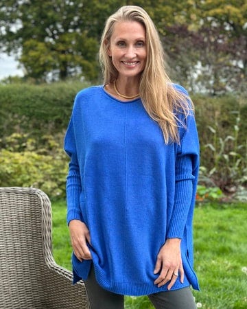 clothing Long Sleeve Slouchy Jumper - Cobalt Blue