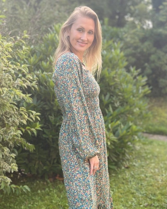clothing Long Sleeved Ditsy Berries Print Dress - Teal