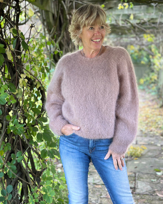 Clothing Luxury Mohair Jumper - Dusky Pink/Taupe