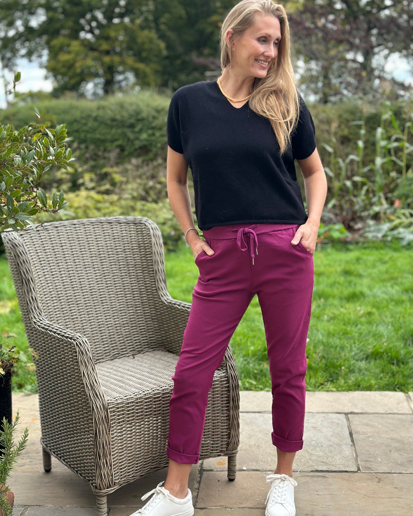 clothing 'Magic' Trousers - Berry
