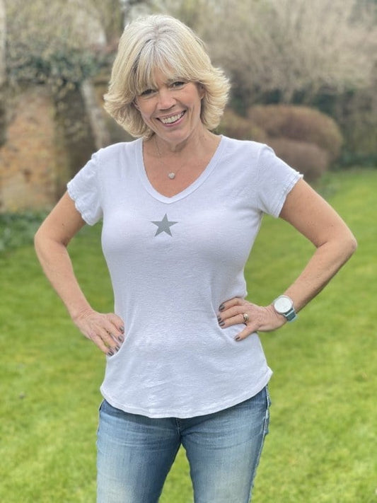 clothing Printed Star T-Shirt - White