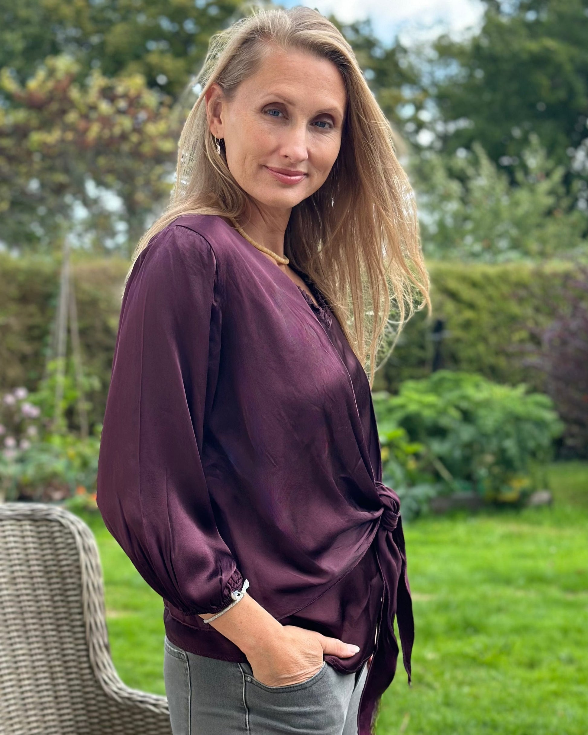 Clothing Satin Bolero Wrap - Burgundy