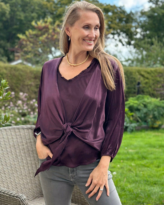 Clothing Satin Bolero Wrap - Burgundy