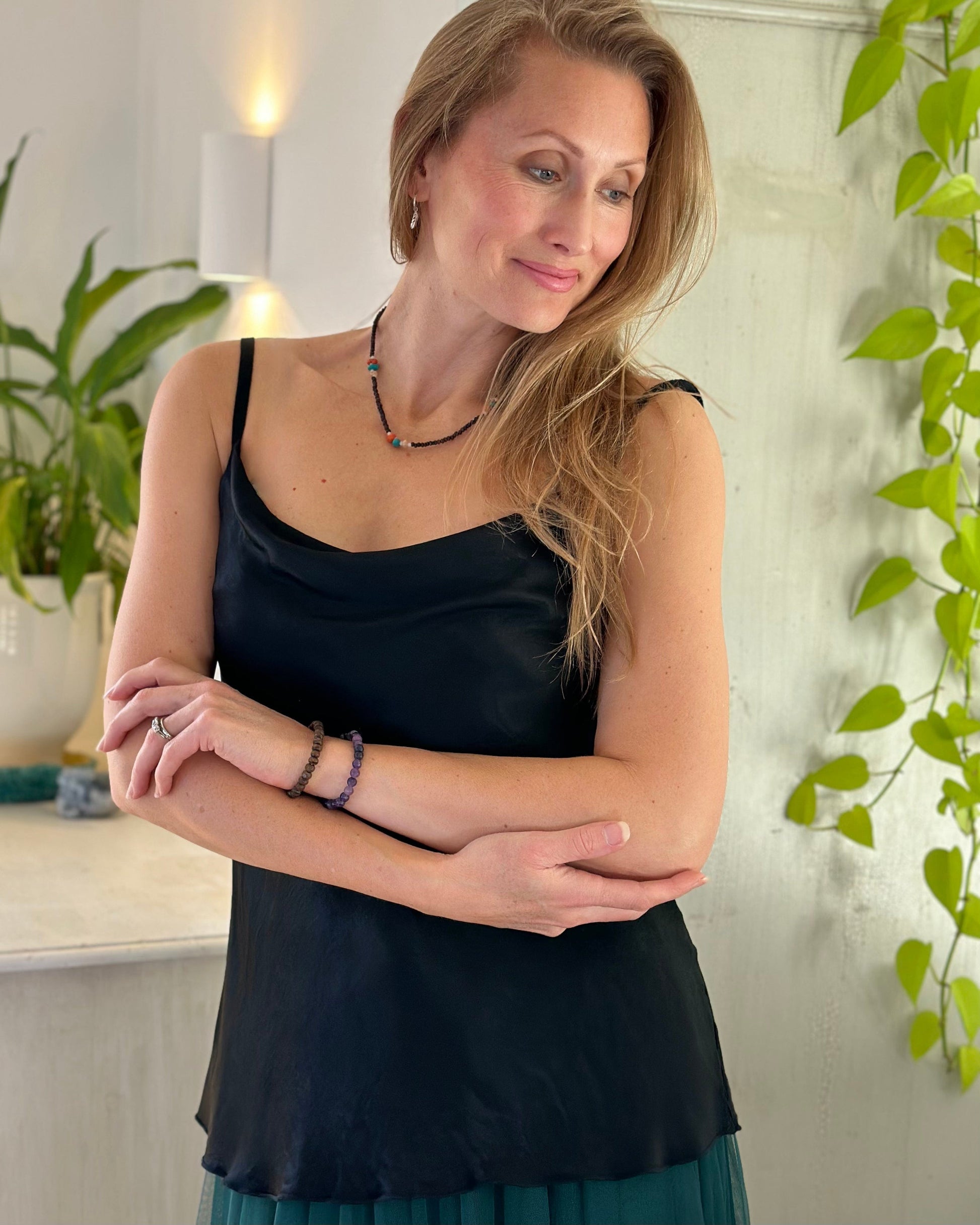 clothing Satin Camisole - Black