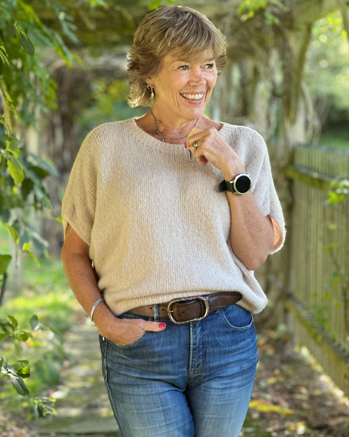 Clothing Short Batwing Sleeve Alpaca Mix Jumper - Oatmeal
