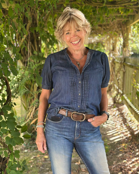 Clothing Short Sleeve Denim Shirt - Sized