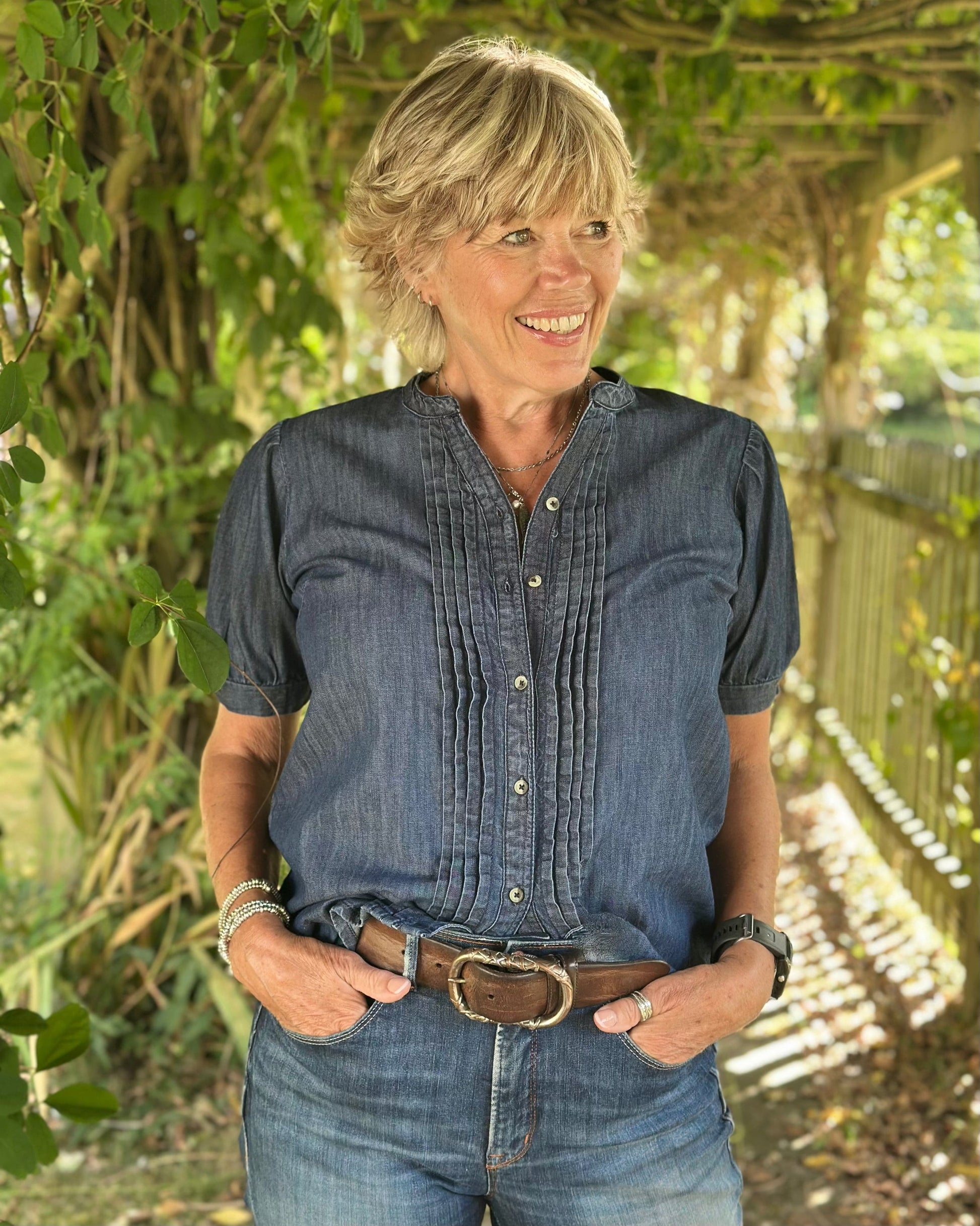 Clothing Short Sleeve Denim Shirt - Sized