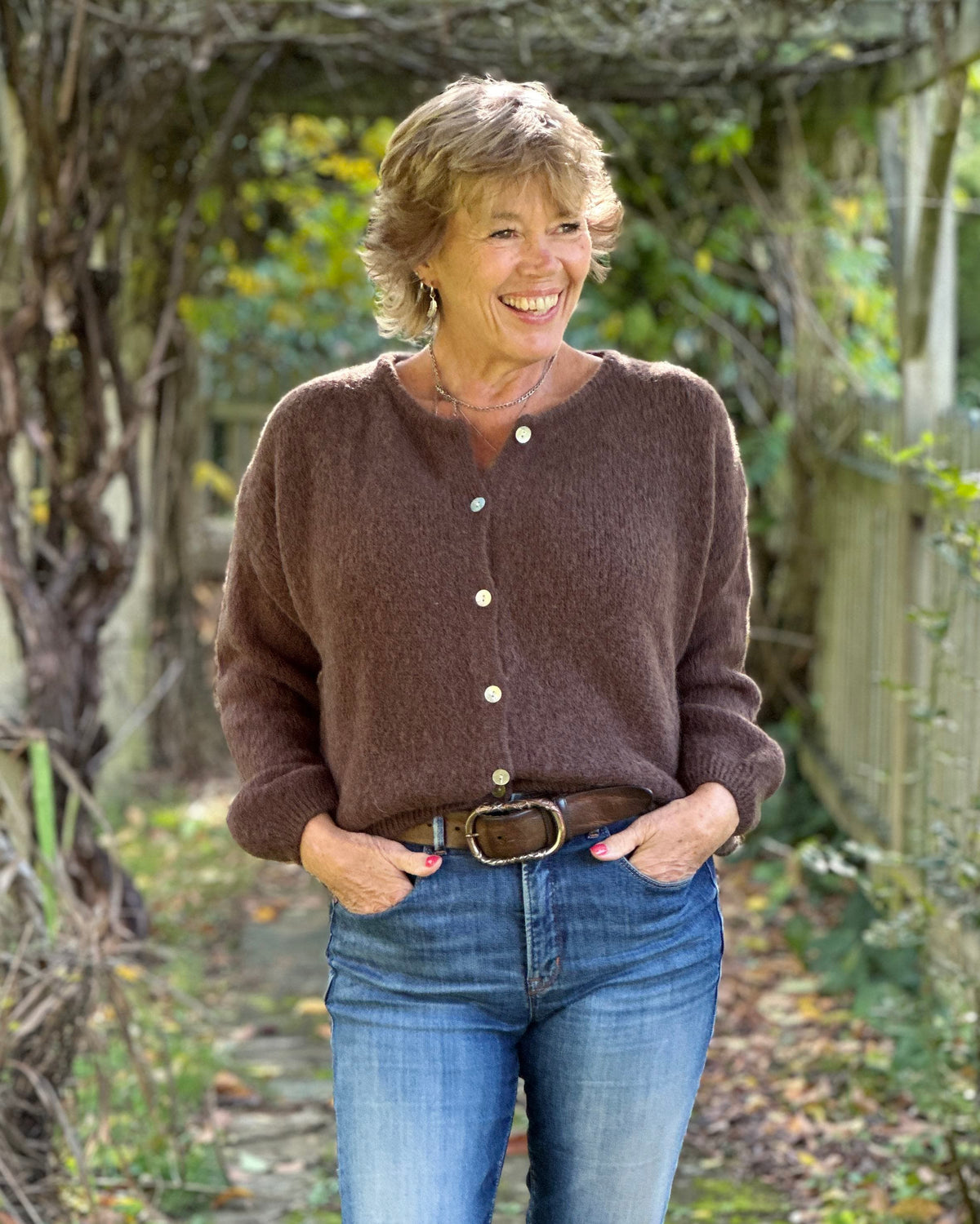 Clothing Soft Knit Alpaca Cardigan - Chocolate