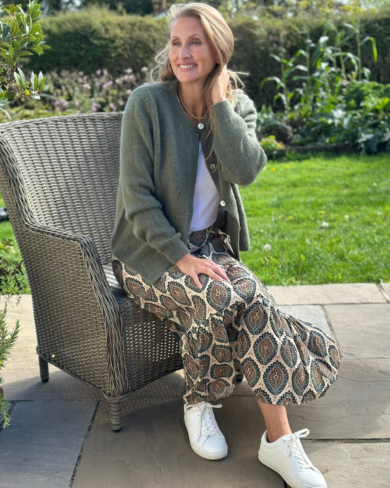 Clothing Soft Knit Alpaca Cardigan - Khaki