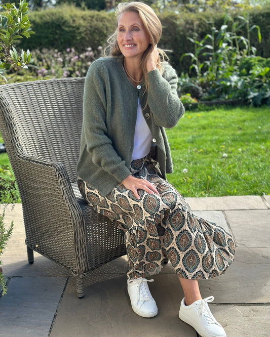 Clothing Soft Knit Alpaca Cardigan - Khaki