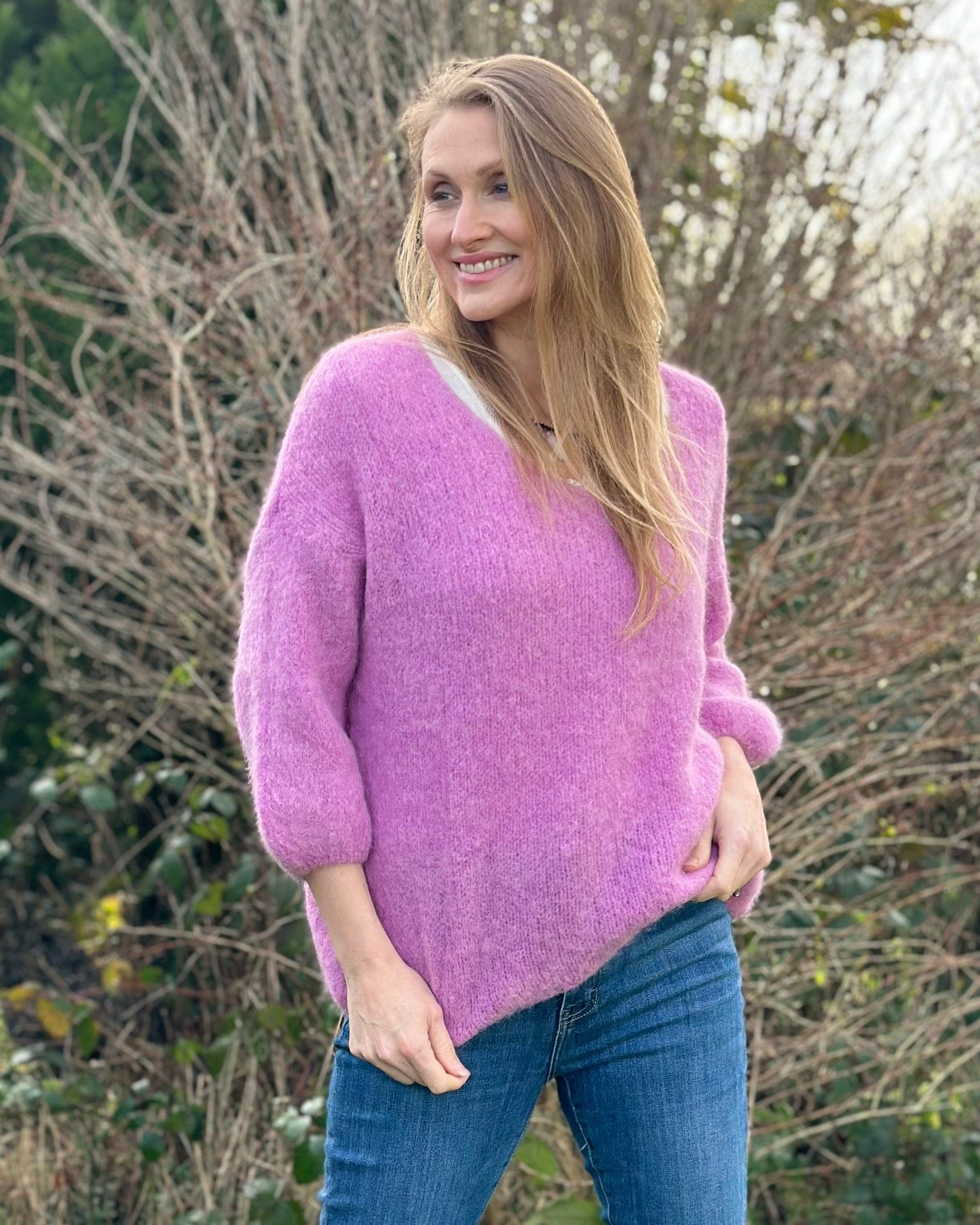 clothing Soft Knit Alpaca Jumper - Pink
