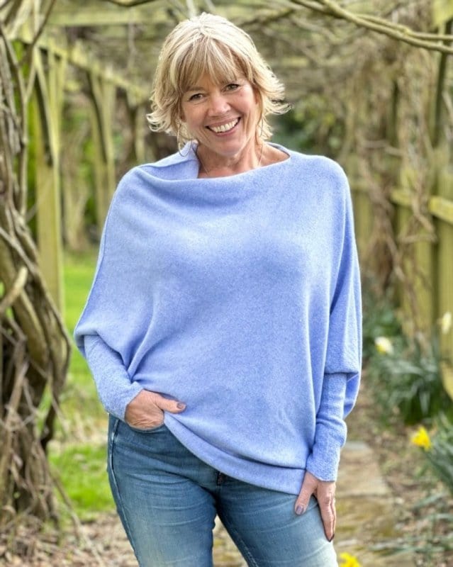 clothing Soft Knit Asymmetric Jumper - Blue Lilac