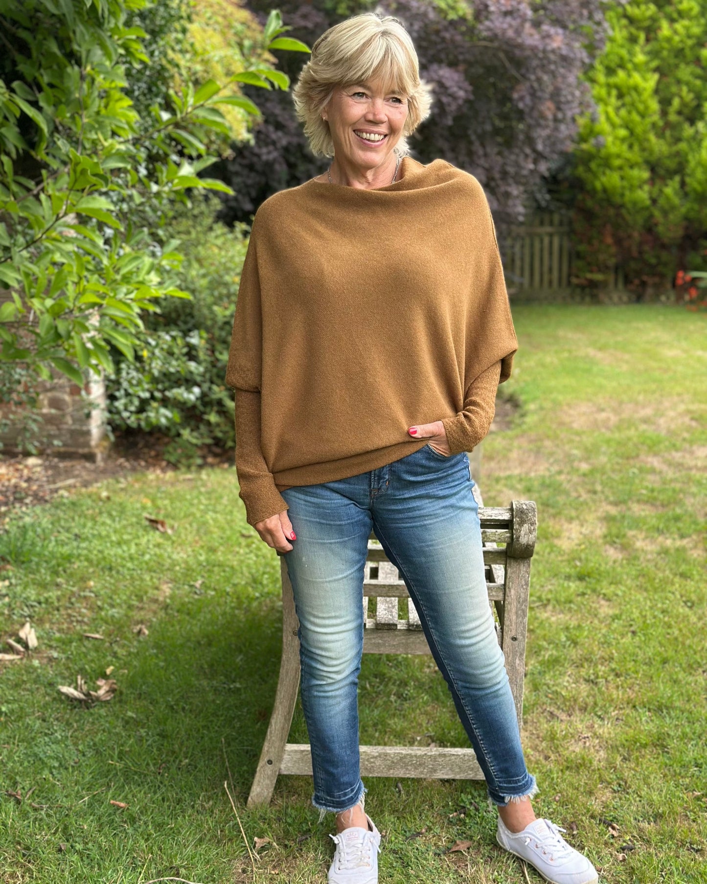 clothing Soft Knit Asymmetric Jumper - Bronze