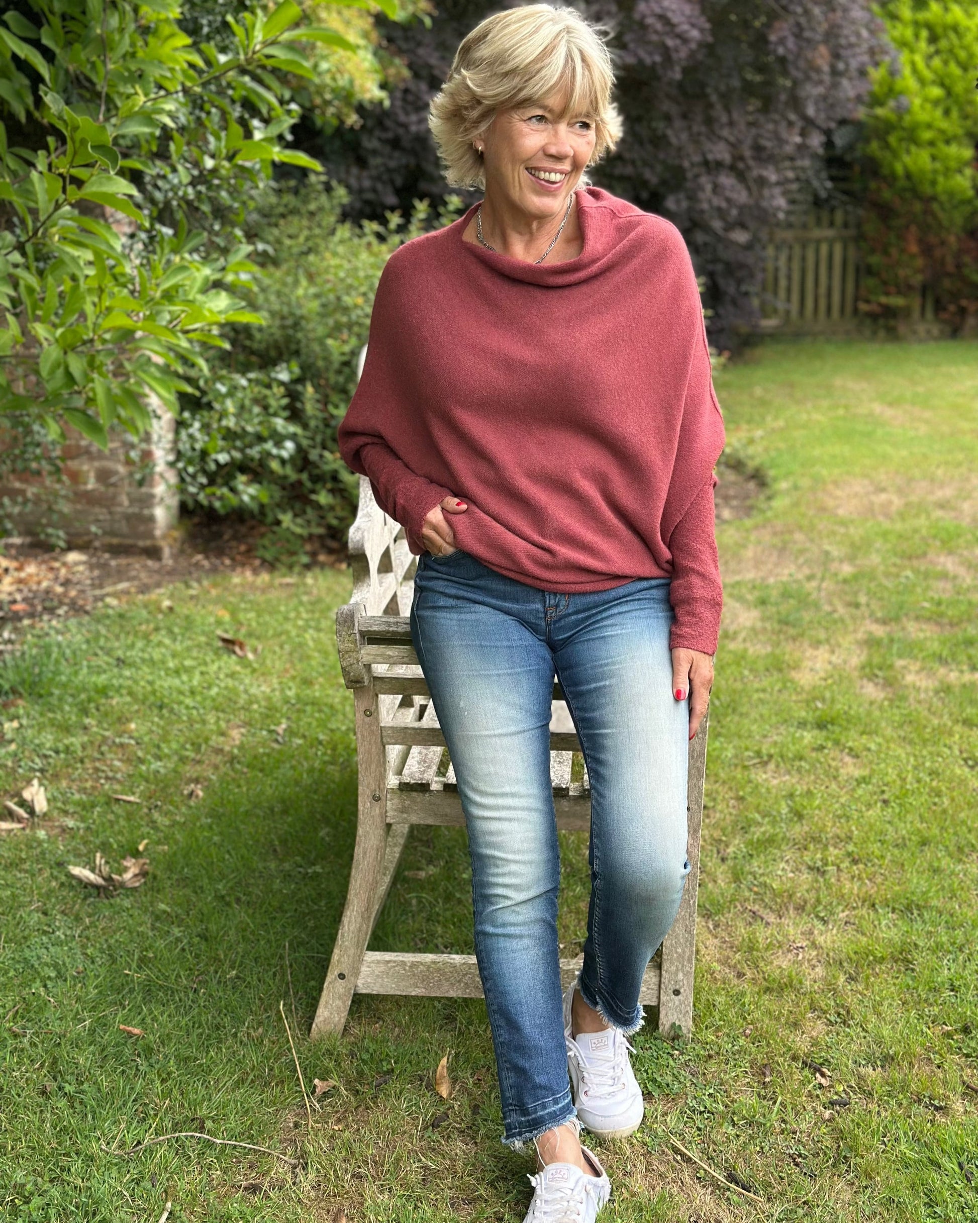 clothing Soft Knit Asymmetric Jumper - Chilli