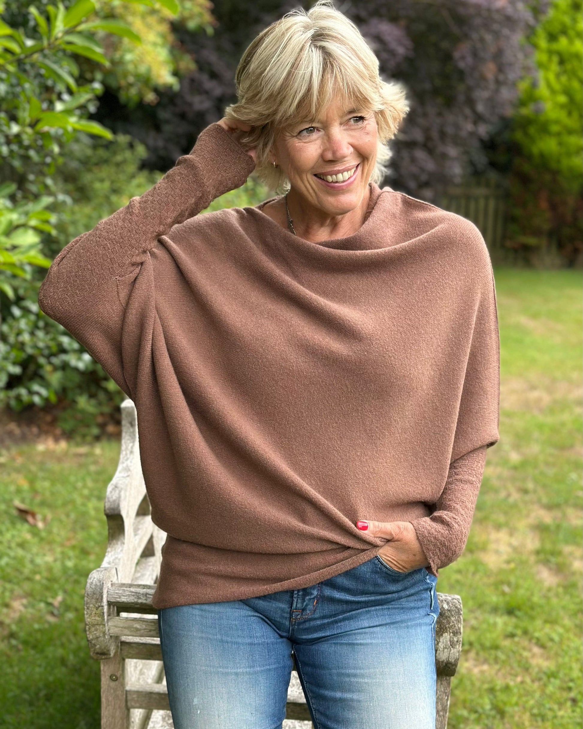 clothing Soft Knit Asymmetric Jumper - Coco