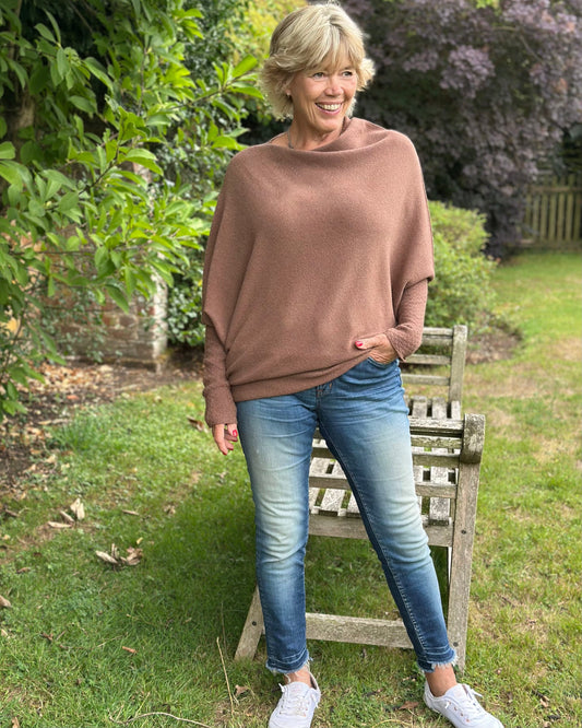 clothing Soft Knit Asymmetric Jumper - Coco