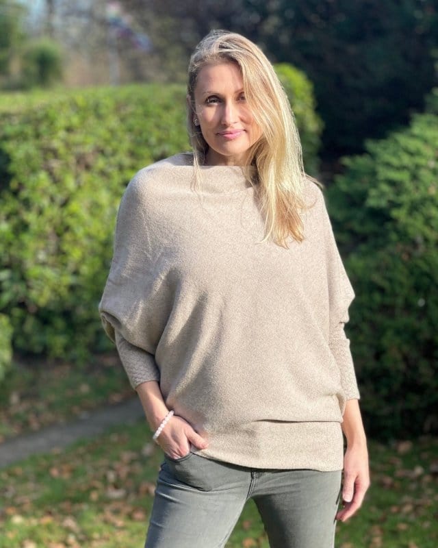 clothing Soft Knit Asymmetric Jumper - Oatmeal