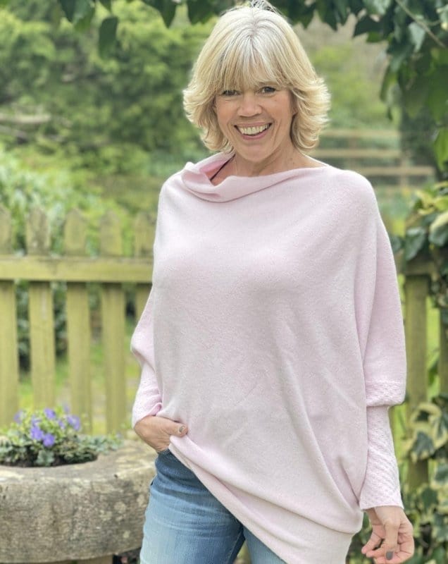 clothing Soft Knit Asymmetric Jumper - Pale Pink