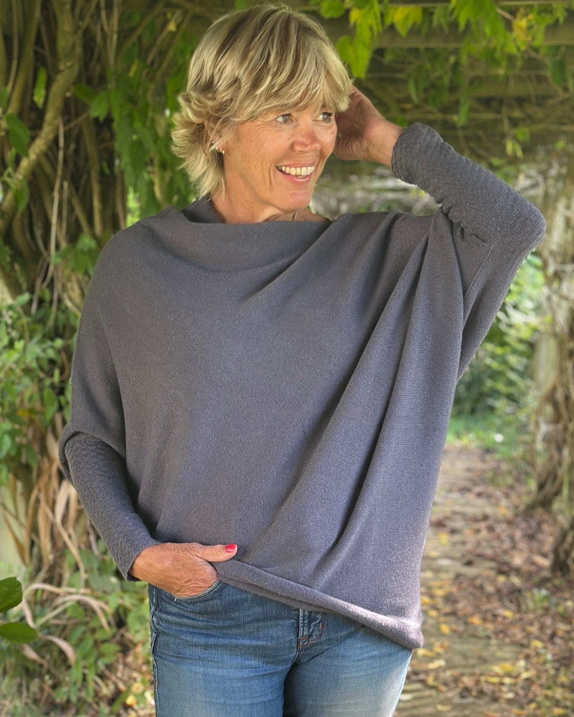 clothing Soft Knit Asymmetric Jumper - Tortora