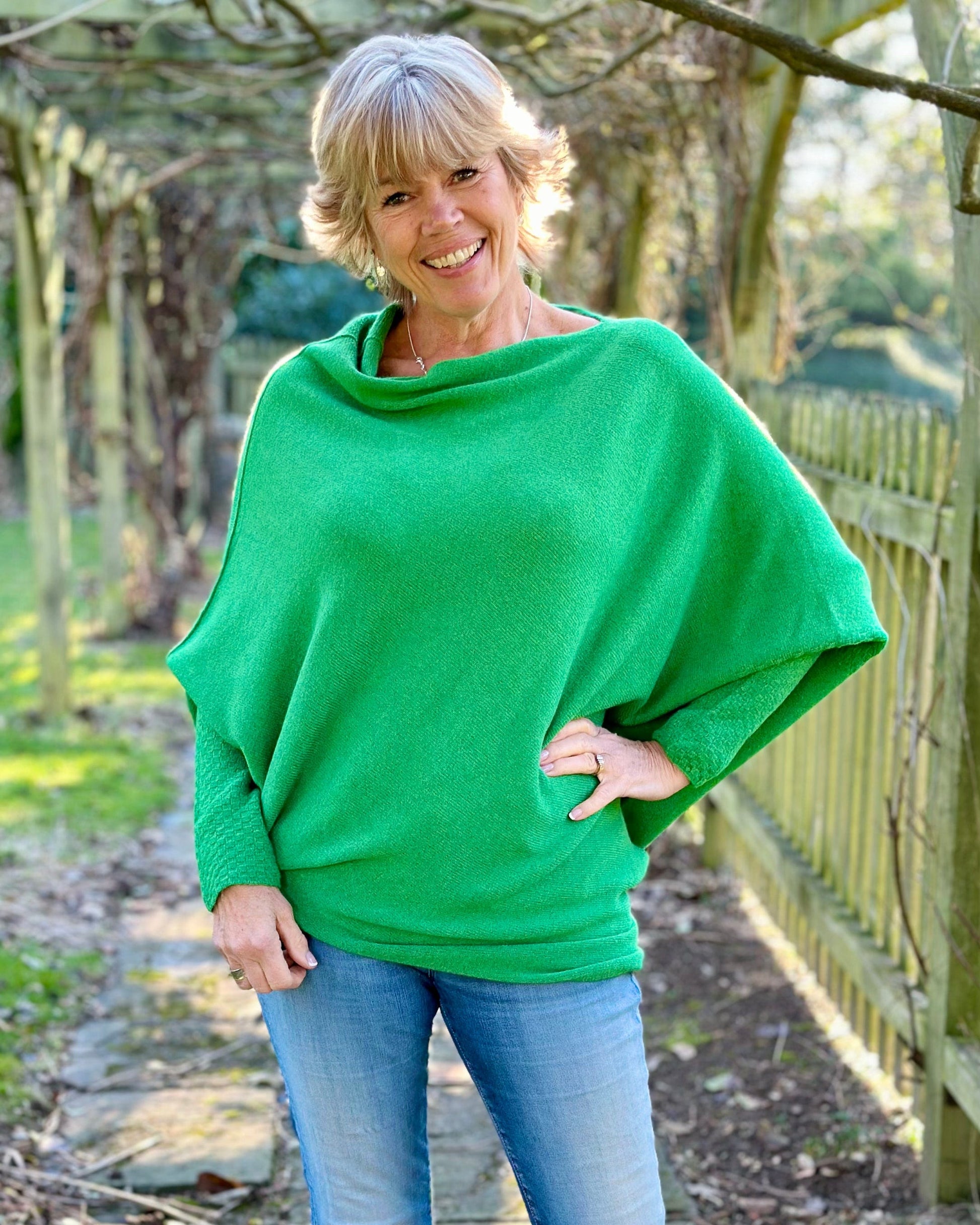 clothing Soft Knit Asymmetric Jumper - Verde