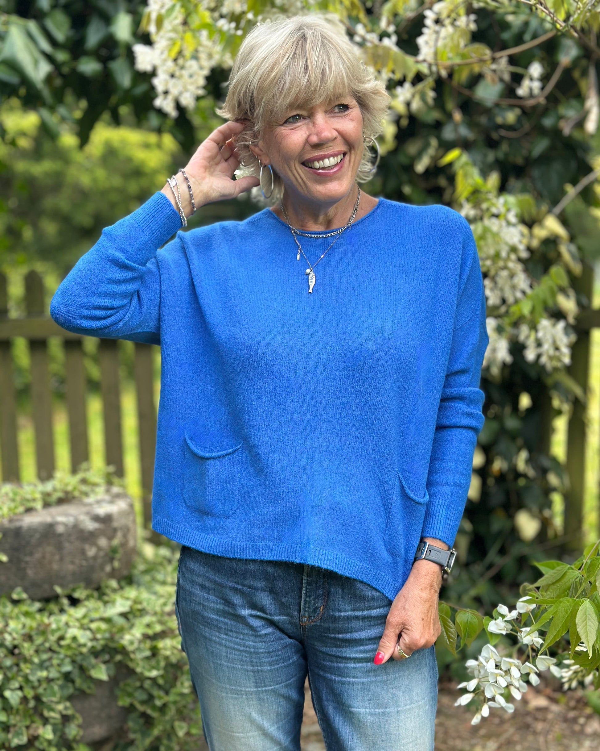 clothing Soft Knit Pocket Jumper - Cobalt Blue