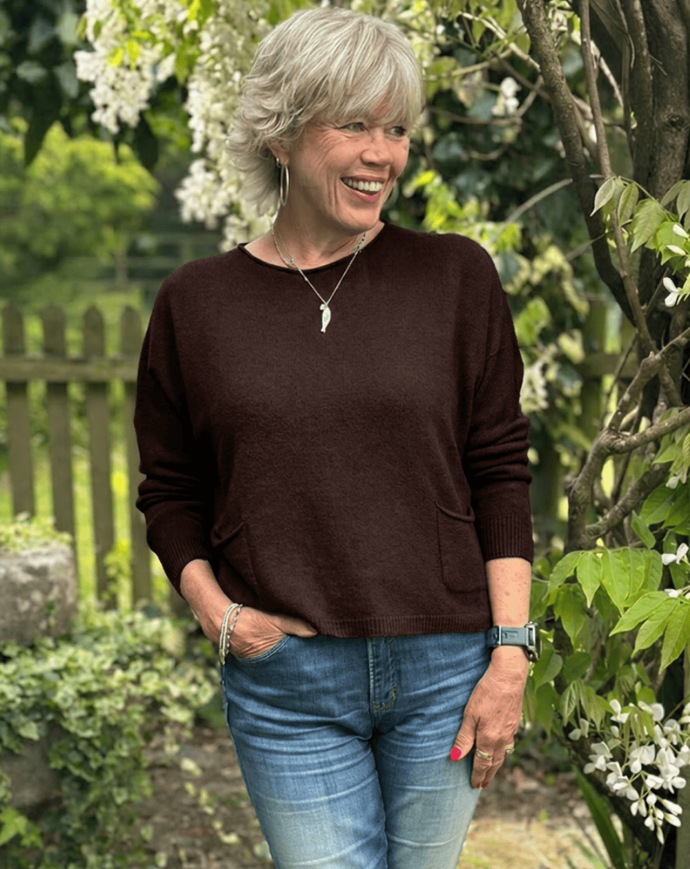 clothing Soft Knit Pocket Jumper - Dark Chocolate