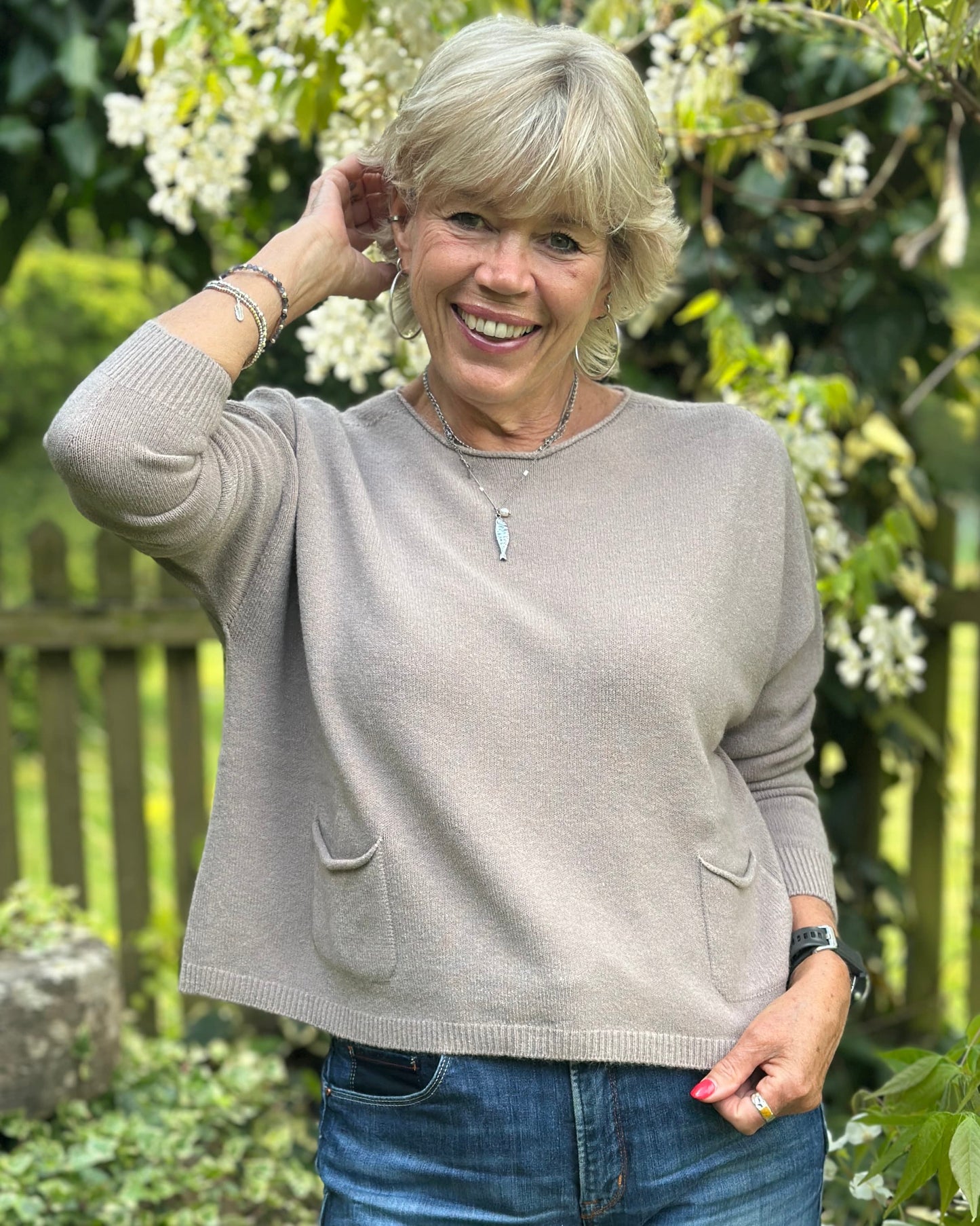 clothing Soft Knit Pocket Jumper - Mocha