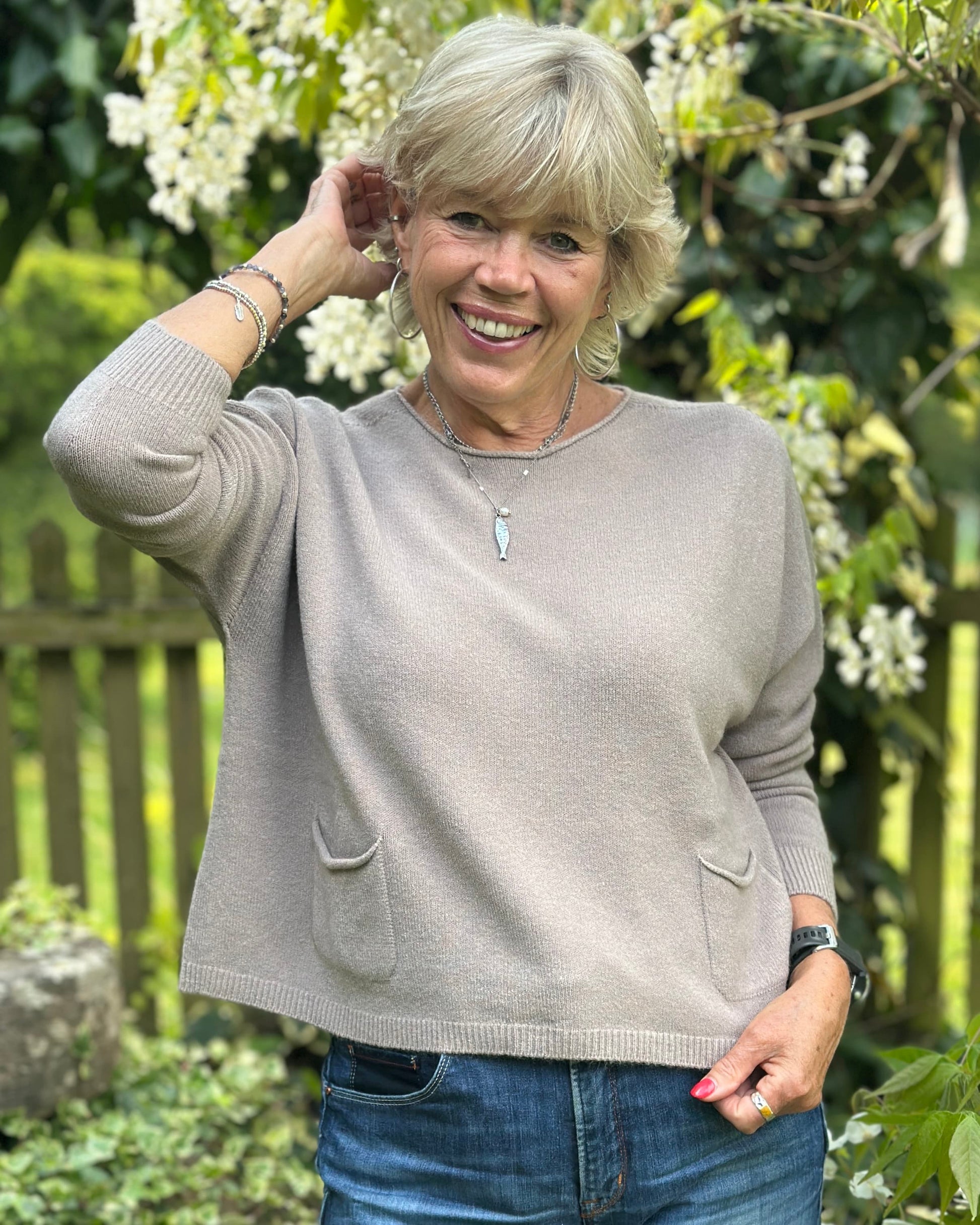 clothing Soft Knit Pocket Jumper - Mocha