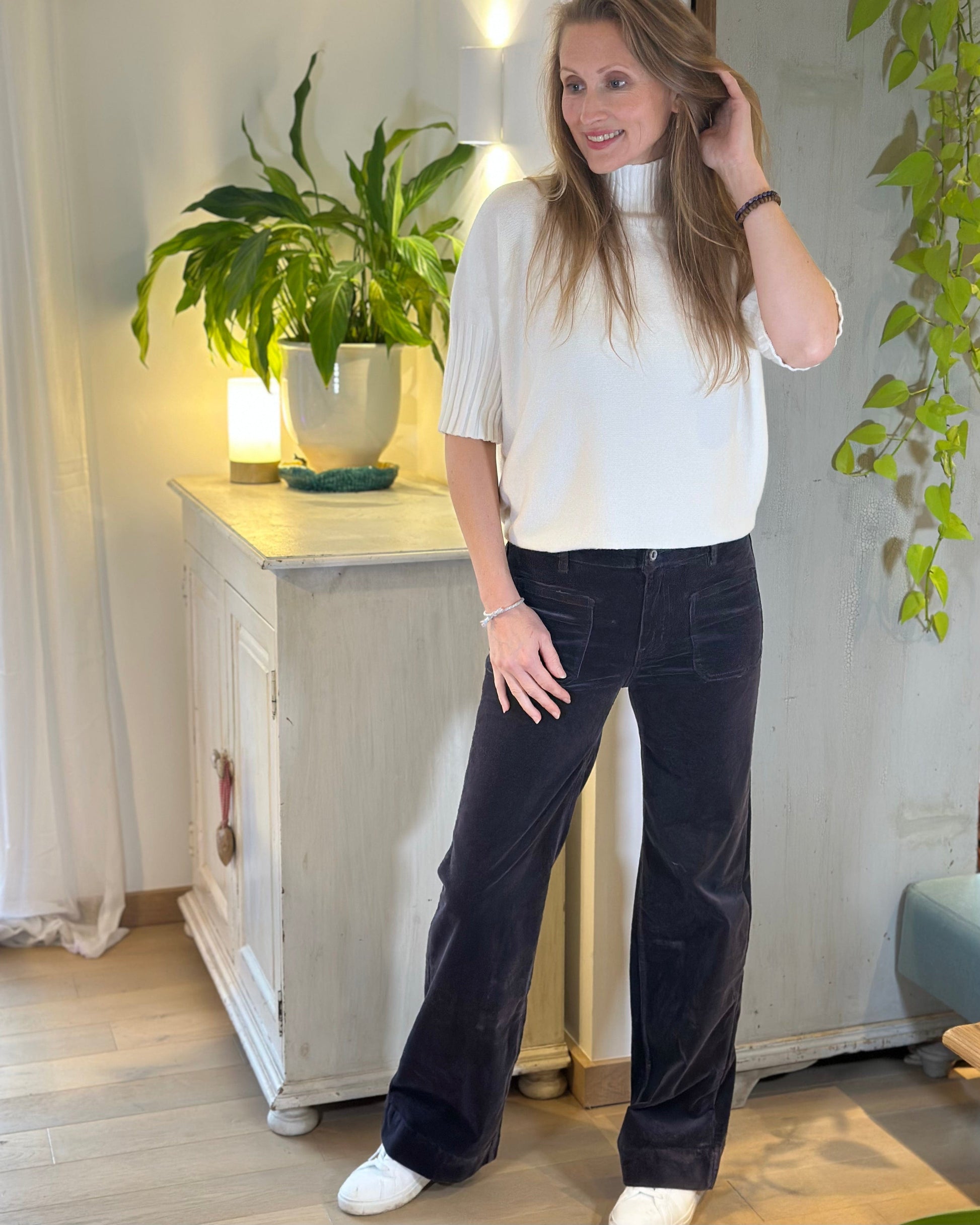 Clothing Stretchy Wide Cords - Grey